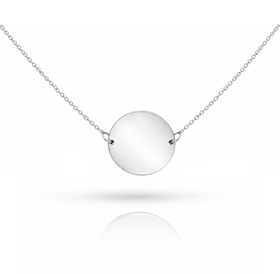 Collana Donna con Pendente Tondo Incisione Personalizzata
