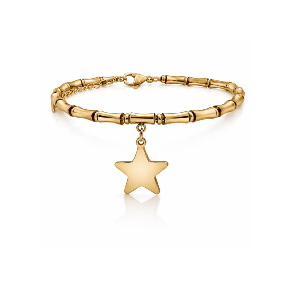 Bracciale con Pendente Stella Incisione Personalizzata