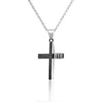 Collana Uomo con Croce Satinata Personalizzata