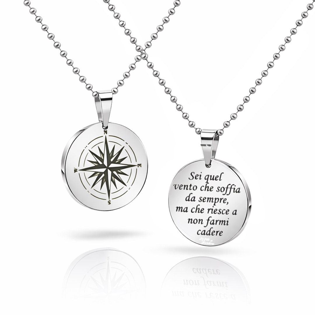 Collana Uomo con Tondo Ampio Personalizzato