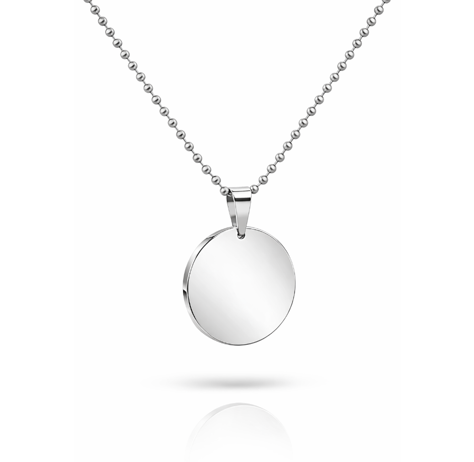 Collana Lunga con Ciondolo Tondo Ampio Personalizzato