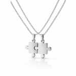 Collana con Puzzle per Coppia con Incisione Personalizzata