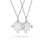 Collana con puzzle per coppia con incisione personalizzata 1 per lato