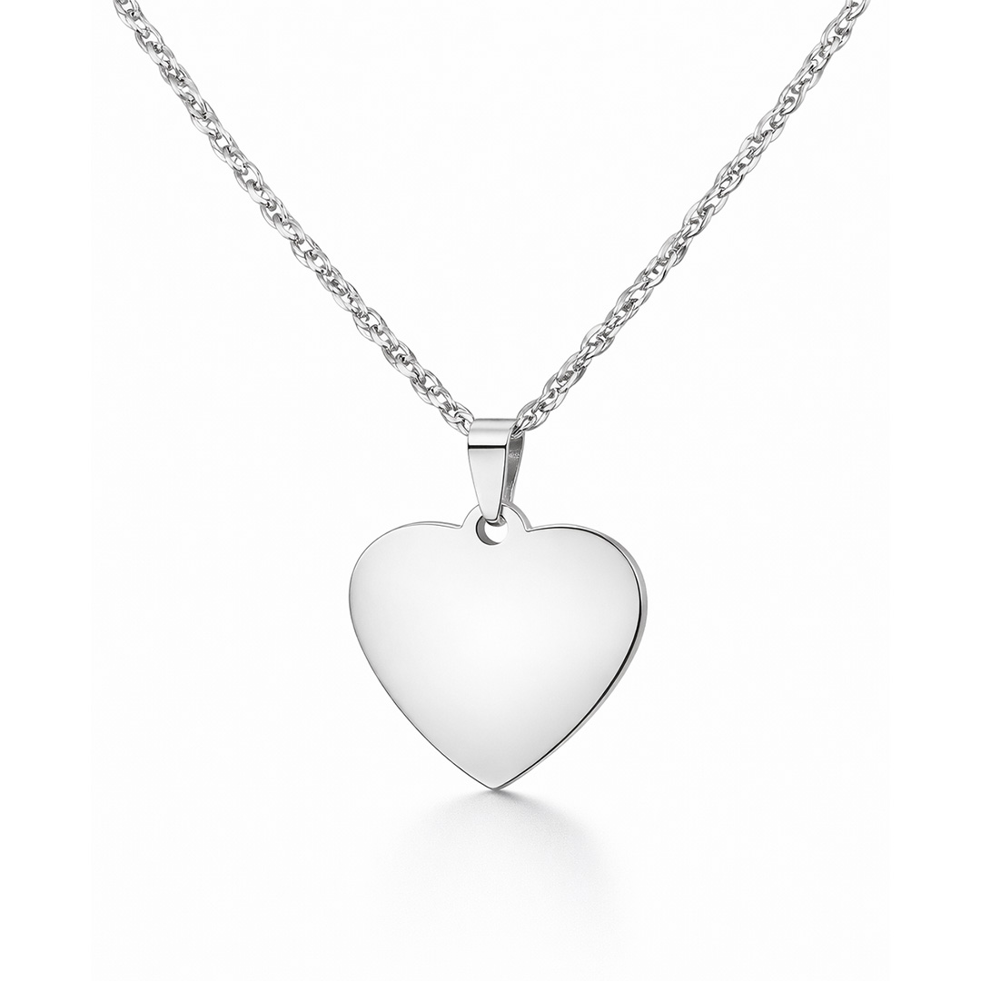 Collana per Donna con Cuore Ampio Personalizzato