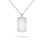 Collana piastrina uomo media con incisione personalizzata 1 per lato