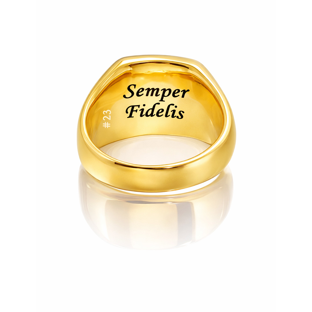 Anello Chevalier Uomo con Logo Personalizzato Retro