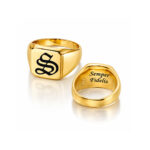 Anello Chevalier Uomo con Logo e dedica Personalizzati