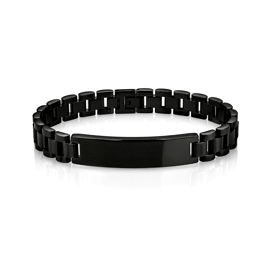 Bracciale Jubilee Nero per Uomo Personalizzato