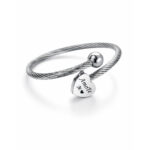 Bracciale con Cuore Semirigido Donna Personalizzato