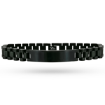 Bracciale jubilee nero per uomo con incisione personalizzata 1 per lato
