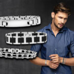 Bracciali uomo acciaio set da 3 pezzi con incisione personalizzata