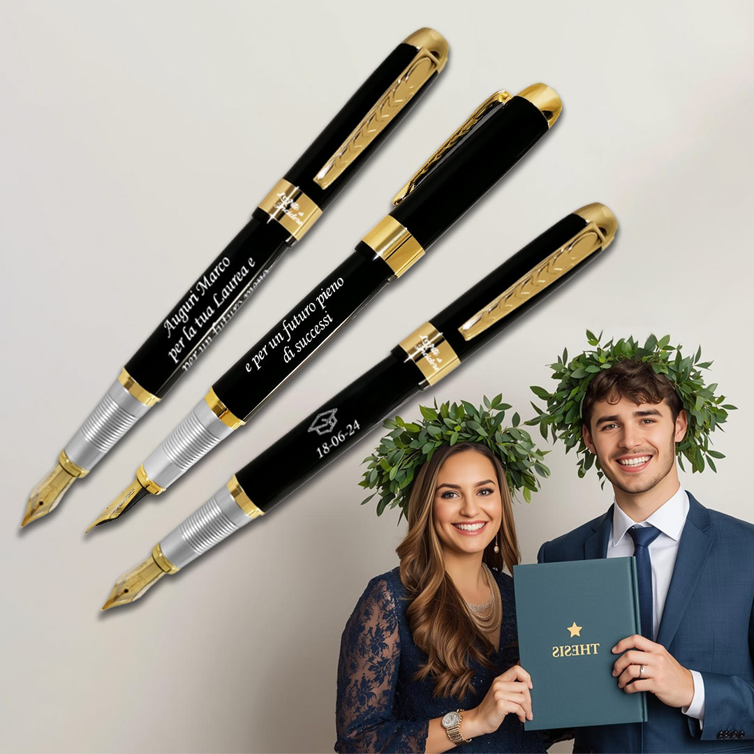 Penna Stilografica Laurea con 1 Incisione Personalizzata