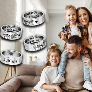 Anello Famiglia Personalizzato con Dedica Incisa
