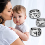 Anello Nascita Mamma con Incisione Personalizzata con Dedica