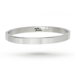 Bracciale rigido chiuso argentato con 1 incisione personalizzata fronte e retro