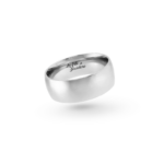 Anello Fascia Bombato 8 Argentato con Incisione Personalizzata