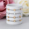 Bracciali con Iniziali per Donna Incisione Personalizzata 3 per lato