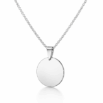Collana con Tondo Ampio Incisione Personalizzata