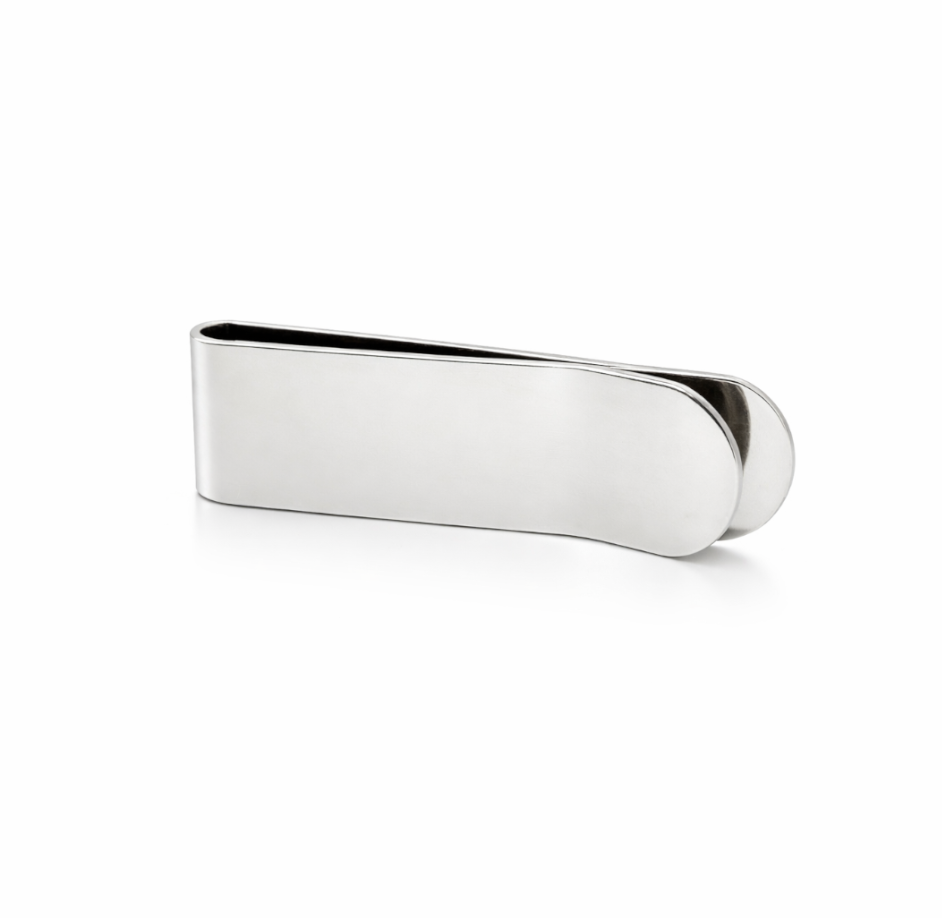 Fermasoldi Uomo Medio in Acciaio con Incisione Personalizzato