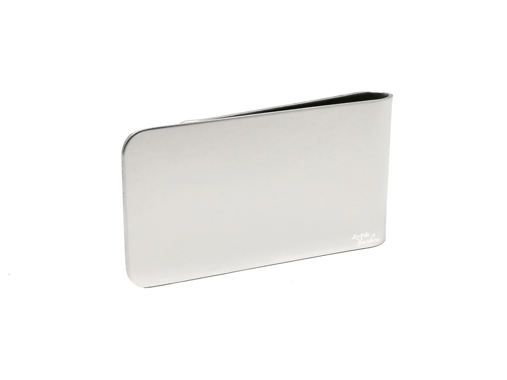 Fermasoldi uomo acciaio ampio Incisione personalizzata 1 per lato