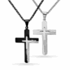 Collana Croce Grande da Uomo Personalizzata con Incisione