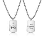 Collana Uomo Incisa con Dedica Personalizzata