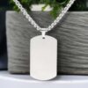 Collana Uomo Piastrina da Incidere con Personalizzazione 1 per Lato