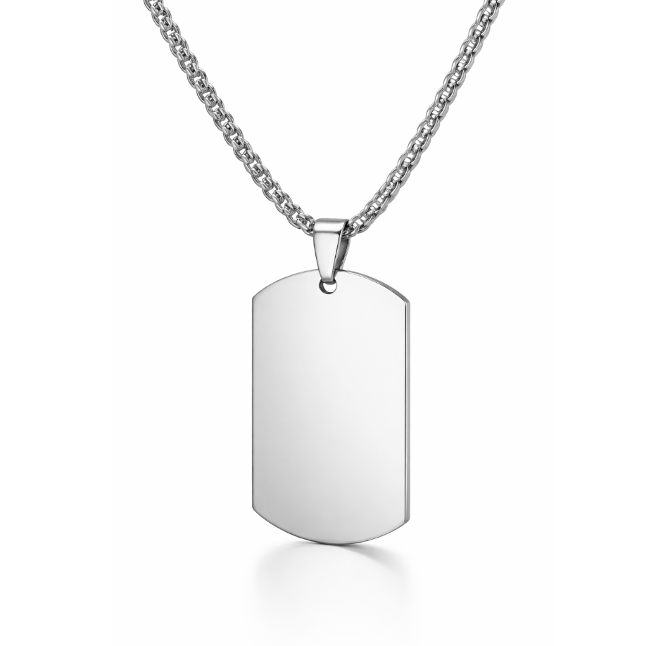 Collana Uomo Piastrina da Incidere con Personalizzazione