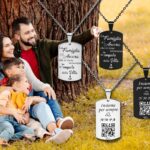 Collana con Dedica per Genitori Incisione Frase Famiglia Personalizzata
