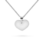 Collana con ciondolo a cuore sagomato incisione personalizzata 1 per lato