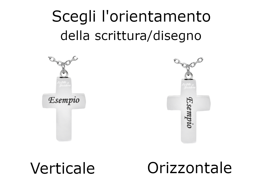 collana retro croce con 2 opzioni
