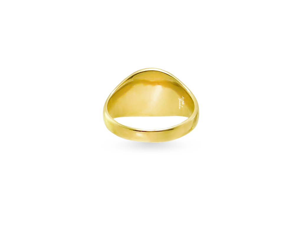 Anello Chevalier personalizzato 1 dorato lucido tondo