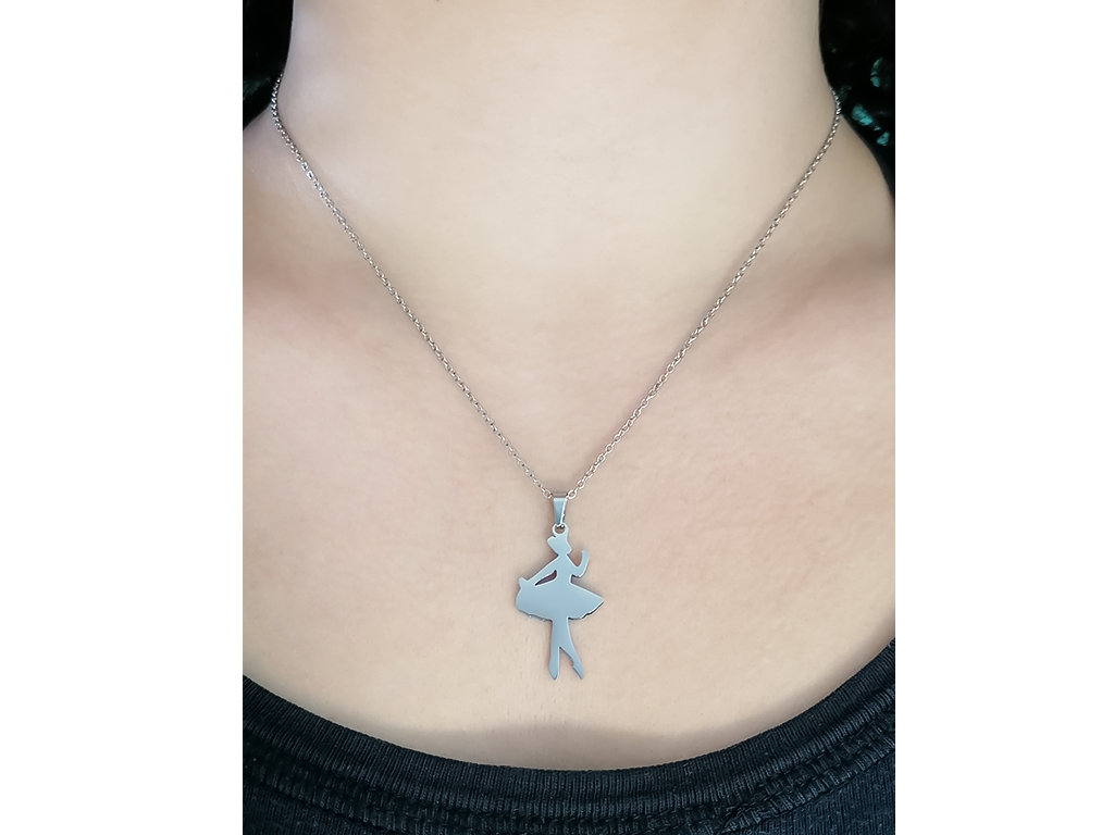 Coordinato ballerina collana e orecchini 1 incisione personalizzata Coordinato ballerina collana e orecchini 1 incisione personalizzata