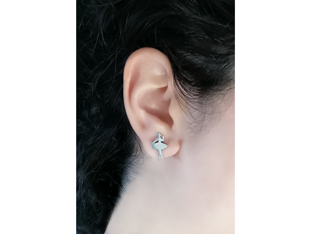 Coordinato ballerina collana e orecchini 1 incisione personalizzata Coordinato ballerina collana e orecchini 1 incisione personalizzata