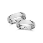 Anelli Coppia Bombati 6 Argentati Personalizzata