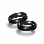 Anelli Coppia Bombati 6 Neri Lucidi Personalizzati