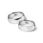 Anelli Coppia Bombati 8 Argentati Personalizzati