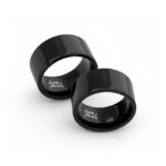 Anelli Coppia Piatti 10 mm Neri Lucidi Personalizzati