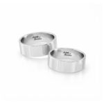 Anelli Coppia Piatti 8 Argentati Lucidi Personalizzati