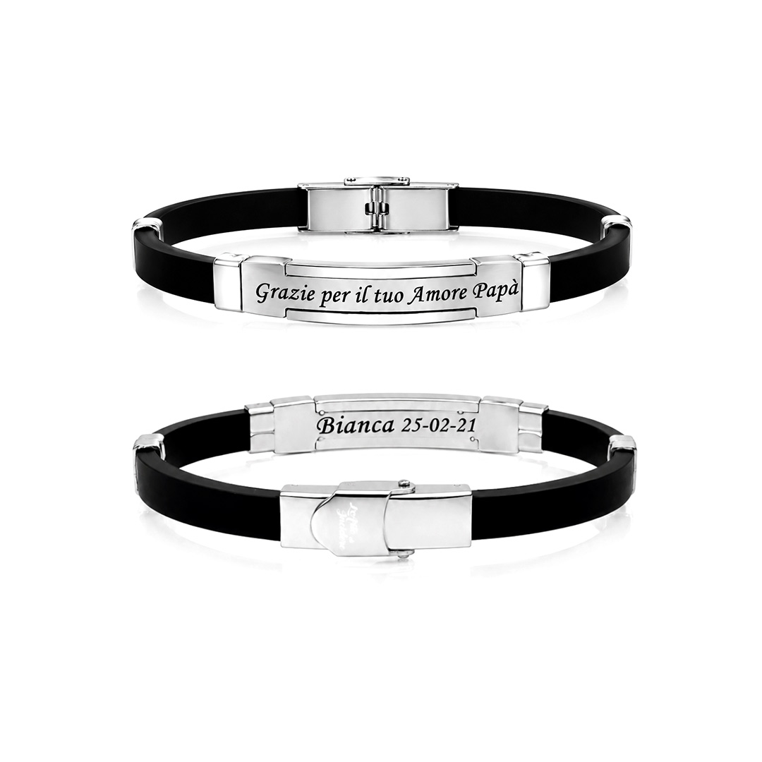 Bracciale per il Papà con Dedica Personalizzata