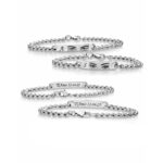 Bracciali Coppia Incisione Foto Personalizzati con Testo