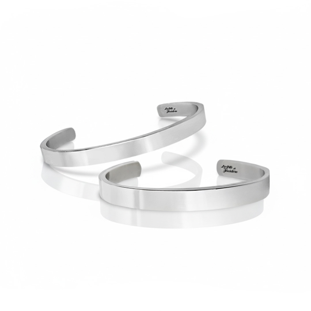 Bracciali Coppia Rigidi Aperti con Incisione Personalizzata