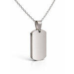 Collana con Piastrina Rettangolare Spessa Incisione Personalizzata