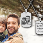 Collana per il Papà con Foto Incisione Personalizzata 1 Dedica