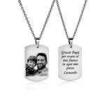 Collana per il Papà con Foto Incisione Personalizzata
