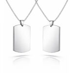 Collane Coppia Piastrine Medie con Incisione Personalizzata