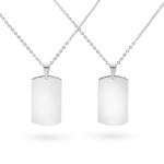 Collane coppia piastrine medie con incisione personalizzata 1 per lato