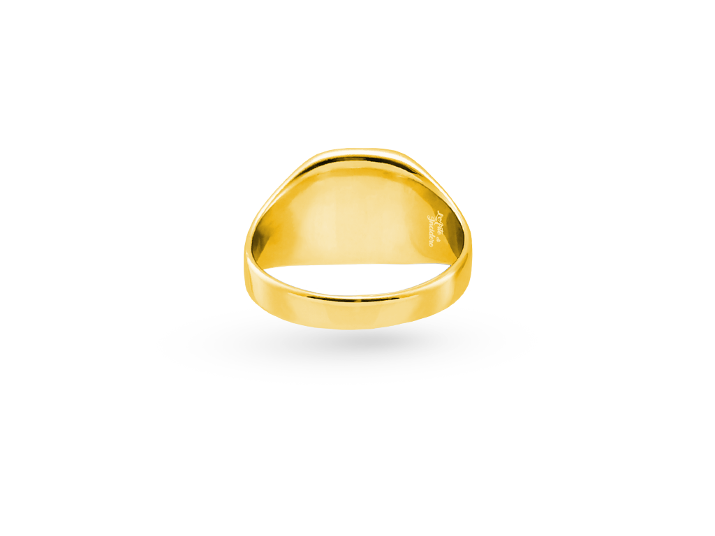 Anello Chevalier personalizzato 1 dorato lucido rettangolare