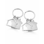 Portachiavi Coppia Casa con Incisione Personalizzata