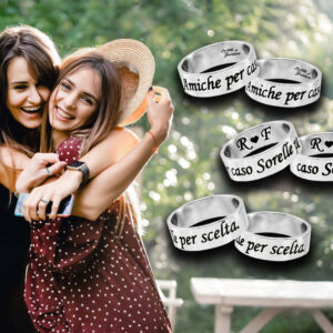 Anelli Migliori Amiche con Dedica Personalizzata